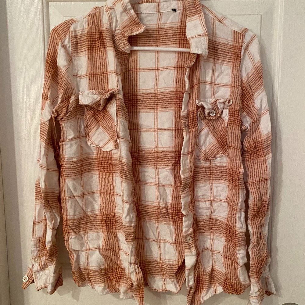 Pink Plaid Button Up